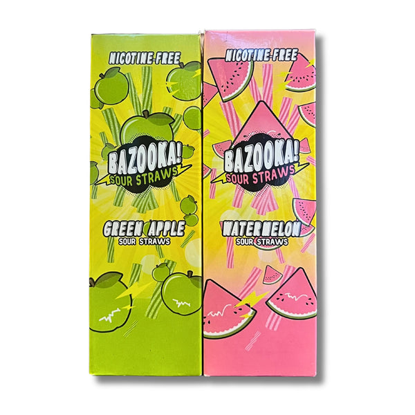 BAZOOKA SOUR STRAWS GREEN APPLE 100ml