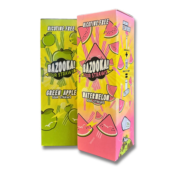 BAZOOKA SOUR STRAWS GREEN APPLE 100ml