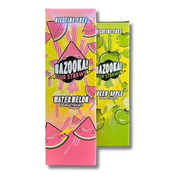 BAZOOKA SOUR STRAWS GREEN APPLE 100ml