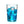 Load image into Gallery viewer, Glass of blue energy drink with ice cubes in the white background.
