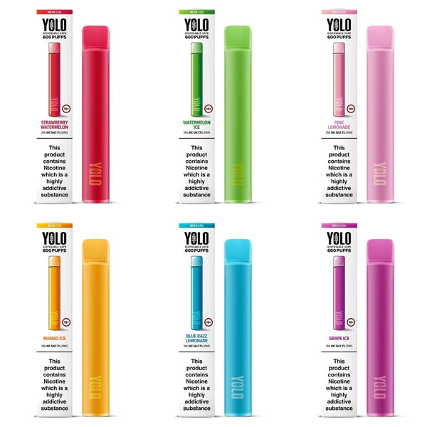 YOLO Vape Bars | 600 Puffs | 20mg Nicotine