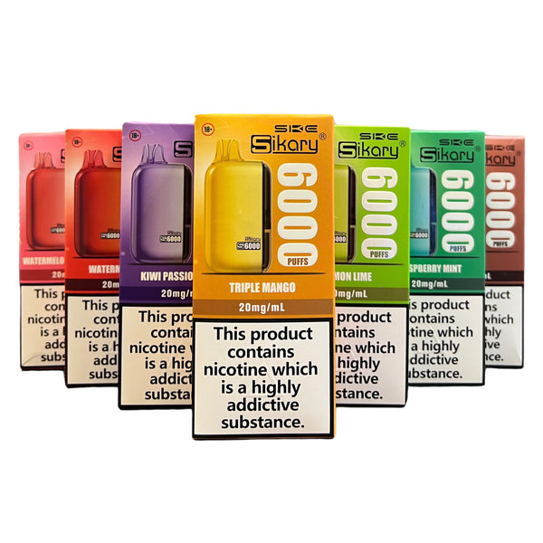 SIKARY Vape Bars | 6000 Puffs | 20mg Nicotine