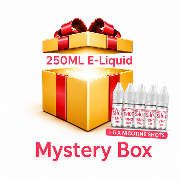 250ml E-liquid MYSTERY BOX + Nic Shots