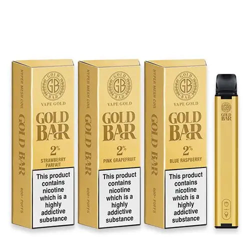 GOLD Vape Bars | 600 Puffs | 20mg Nicotine